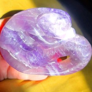 Sleeping mermaid hand carved Amethyst crystal